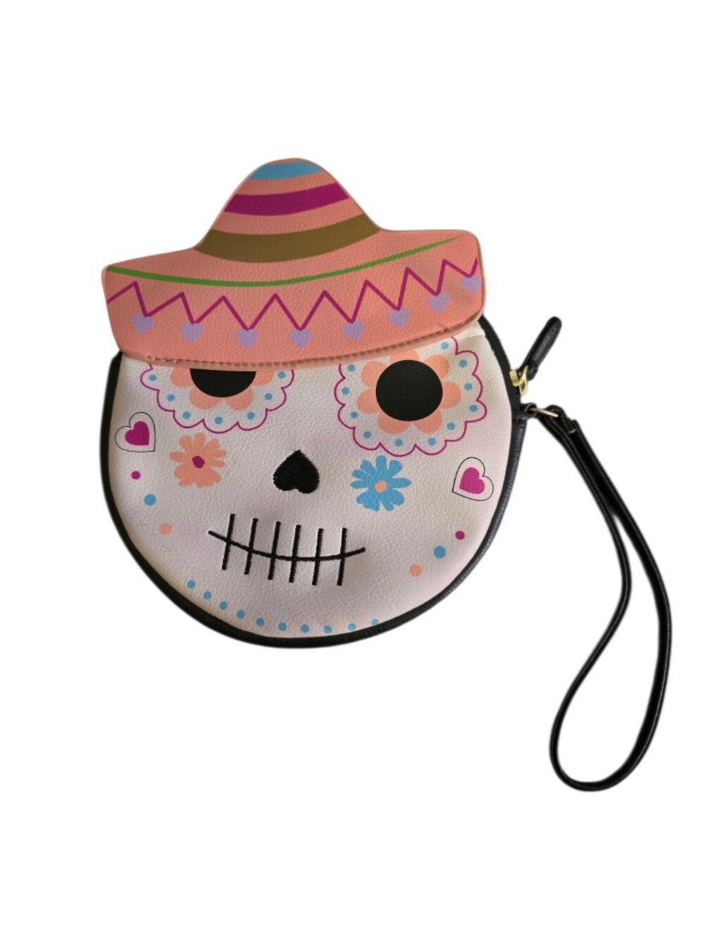 Luv Betsey by Betsey Johnson Day of the Dead Sugar Skull Wristlet Coin Purse